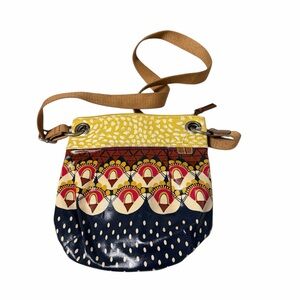 Fossil Coated Patterned Crossbody Bag Purse